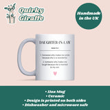 Daughter in Law Definition Mug, Funny Daughter in Law Gift, Birthday Gift for Daughter in Law, Christmas Gift for Son’s Wife, Wedding Gift for Daughter in Law