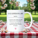 Daughter in Law Definition Mug, Funny Daughter in Law Gift, Birthday Gift for Daughter in Law, Christmas Gift for Son’s Wife, Wedding Gift for Daughter in Law