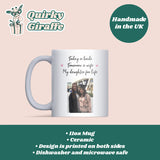 Personalised Wedding Day Mug for Daughter, Today a Bride Tomorrow a Wife, Gift from Mum, Bride Keepsake, To Daughter from Mum Wedding Day