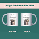 Personalised Wedding Day Mug for Daughter, Today a Bride Tomorrow a Wife, Gift from Mum, Bride Keepsake, To Daughter from Mum Wedding Day