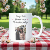 Personalised Wedding Day Mug for Daughter, Today a Bride Tomorrow a Wife, Gift from Mum, Bride Keepsake, To Daughter from Mum Wedding Day