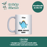 Desk Snack King Mug, Funny Office Snack Lover Gift for Him, Secret Santa Coworker Gift, Colleague Birthday Present