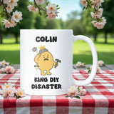 King DIY Disaster Mug, Funny DIY Gift for Husband or Dad, Joke Builder Mug, Christmas Gift for Him, Grandad or Boyfriend