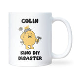 King DIY Disaster Mug, Funny DIY Gift for Husband or Dad, Joke Builder Mug, Christmas Gift for Him, Grandad or Boyfriend
