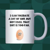 Funny Egg Intolerance Mug, Egg Allergy Joke Gift, Egg Free Secret Santa Gift, Funny Colleague Mug, Egg Intolerant Friend Gift