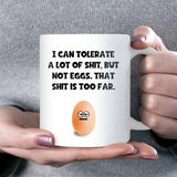 Funny Egg Intolerance Mug, Egg Allergy Joke Gift, Egg Free Secret Santa Gift, Funny Colleague Mug, Egg Intolerant Friend Gift