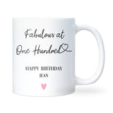 100th Fabulous Mug, Funny 100th Birthday Gift for Mum, Sister, Grandma or Auntie, Humorous Centenary Birthday Keepsake