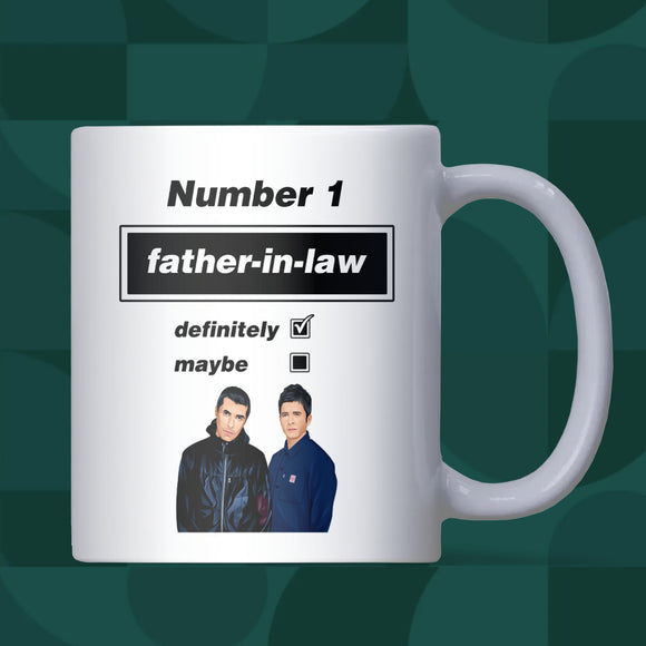 Funny Oasis Fan Mug for Father in Law, Number 1 Father in Law Birthday Gift, Funny Father in Law Oasis Christmas Gift, Boyfriend's Dad gift
