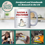 Festive Meltdown Mug, Funny Christmas Mug, Secret Santa Gift for Colleague or Boss, Snowman Joke Mug, Work Xmas Mug