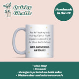 Funny Fight or Flight Mug, Corporate Work Joke Gift, Colleague Secret Santa Present, Funny Work Bestie Christmas Mug, Colleague Leaving Gift