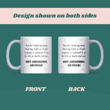 Funny Fight or Flight Mug, Corporate Work Joke Gift, Colleague Secret Santa Present, Funny Work Bestie Christmas Mug, Colleague Leaving Gift