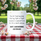 Funny Fight or Flight Mug, Corporate Work Joke Gift, Colleague Secret Santa Present, Funny Work Bestie Christmas Mug, Colleague Leaving Gift