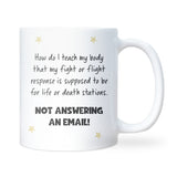 Funny Fight or Flight Mug, Corporate Work Joke Gift, Colleague Secret Santa Present, Funny Work Bestie Christmas Mug, Colleague Leaving Gift