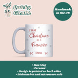 1st Christmas as a Fiancée Personalised Mug, Engaged Christmas Gift, Bride-to-Be Christmas Best Friend Engaged Xmas Gift, Fiancee Xmas Gift