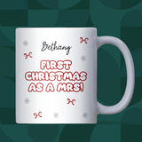 First Christmas as a Mrs Personalised Mug – New Wife Christmas Gift, Newlywed Xmas, First Christmas Married, Best Friend New Wife Xmas Gift