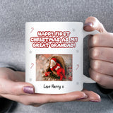 Personalised Photo First Christmas as My Great Grandad Mug, Christmas Great Grandchild Keepsake Gift, 2025 Christmas for New Great-Grandad