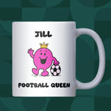 Football Queen Mug, Funny Football Gift for Her, Girlfriend or Wife Football Lover Mug, Birthday Gift, Secret Santa Football Fan