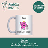 Football Queen Mug, Funny Football Gift for Her, Girlfriend or Wife Football Lover Mug, Birthday Gift, Secret Santa Football Fan
