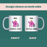 Football Queen Mug, Funny Football Gift for Her, Girlfriend or Wife Football Lover Mug, Birthday Gift, Secret Santa Football Fan