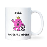 Football Queen Mug, Funny Football Gift for Her, Girlfriend or Wife Football Lover Mug, Birthday Gift, Secret Santa Football Fan