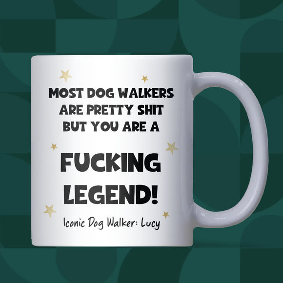 Personalised Dog Walker Legend White Ceramic Mug, Funny Dog Walker Appreciation Gift, Thank You Dog Walker Gift, Dog Walker Christmas Gift