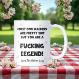 Personalised Dog Walker Legend White Ceramic Mug, Funny Dog Walker Appreciation Gift, Thank You Dog Walker Gift, Dog Walker Christmas Gift