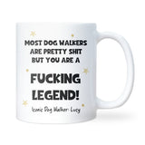 Personalised Dog Walker Legend White Ceramic Mug, Funny Dog Walker Appreciation Gift, Thank You Dog Walker Gift, Dog Walker Christmas Gift