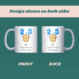Personalised 25th Toast Birthday Mug, Funny Son 25th Birthday Keepsake, Daughter Funny 25th Gift, Granddaughter 25th, Grandson 25th Gift