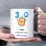 Personalised 30th Toast Birthday Mug, Funny 30th Birthday Keepsake, Best Friend 30th Gift, Daughter 30th Mug, Son 30th Birthday Present