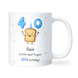 Personalised 40th Toast Birthday Mug, Funny 40th Birthday Keepsake, Best Friend 40th Gift, Mum 40th Mug, Dad 40th Birthday Present