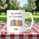 I’m Fully Booked Mug, Funny Book Lover Secret Santa Gift, Reader Secret Santa Mug, Girlfriend Reading Gift, Mum Reading Birthday Present