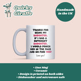 Funny Daughter Punch Mug, Birthday, Graduation or Christmas Gift for Daughter, Proud of You Joke Mug from Mum or Dad