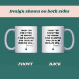 Thanks for Letting Me Borrow Your Daughter Mug, Funny Gift for Mother in Law, Gift for Girlfriend's Mum, Fiancée’s Parents Gift, Funny In-Laws Christmas Gift