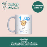 Personalised 100th Toast Birthday Mug, Funny 100th Birthday Gift, Grandad 100th Present, Grandma 100th Mug, Centenarian Birthday Keepsake