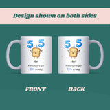 Personalised 55th Toast Birthday Mug, Funny Mum 55th Birthday Gift, Dad 55th Birthday Keepsake, Grandma 55th Present, Grandad 55th Gift