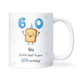 Personalised 60th Toast Birthday Mug, Funny 60th Birthday Keepsake, Mum 60th Gift, Dad 60th Birthday Mug, Friend 60th Birthday Present