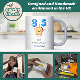 Personalised 85th Toast Birthday Mug, Funny Mum 85th Birthday Gift, Dad 85th Birthday Keepsake, Grandma 85th Present, Grandad 85th Gift