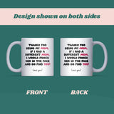 Funny Mum Punch Joke Mug, Humorous Coffee Mug for Mum, Birthday or Christmas Gift, 60th Birthday Mum Gift