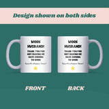 Funny Work Husband Mug, Secret Santa Gift for Colleague, Work Husband Christmas Gift, Office Birthday Present for Work Husband