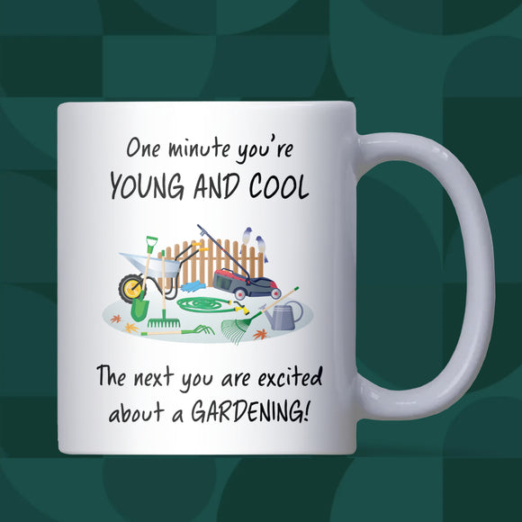 Excited About Gardening Mug, Funny Gardening Gift, Secret Santa Gift for Gardener, Gardening Birthday Gift, Gardener Christmas Gift