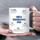 Gen Z Translation Mug, Funny Office Secret Santa Mug, Secret Santa Gift for Colleague, Funny Boss Secret Santa, Work Mum Christmas Gift
