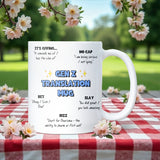 Gen Z Translation Mug, Funny Office Secret Santa Mug, Secret Santa Gift for Colleague, Funny Boss Secret Santa, Work Mum Christmas Gift