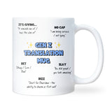 Gen Z Translation Mug, Funny Office Secret Santa Mug, Secret Santa Gift for Colleague, Funny Boss Secret Santa, Work Mum Christmas Gift