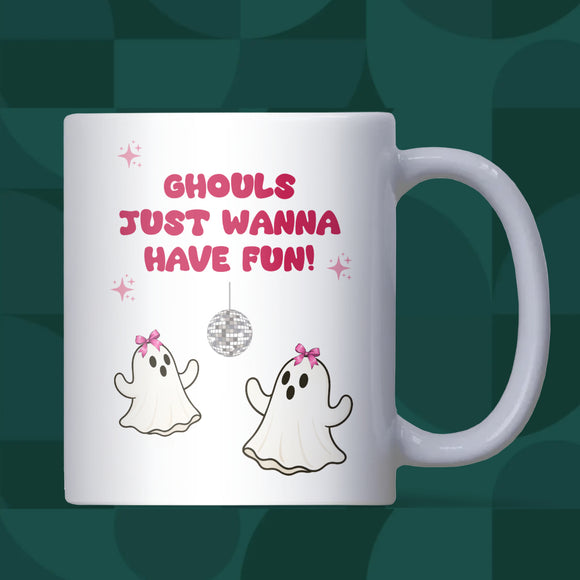 Ghouls Just Wanna Have Fun Mug, Cute Boo Basket Gift, Funny Boo Box Present for Daughter, Boo Basket Gift for Girlfriend, Halloween Hamper