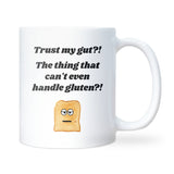 Funny Gluten Intolerance Mug, Gluten Free Gift, Coeliac Secret Santa Gift, Dairy Free Gift for Friend, Funny Allergy Mug, Gluten Free Christmas Gift