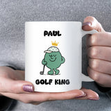 Golf King Mug, Funny Golf Gift for Him, Boyfriend or Husband Golf Lover Mug, Father’s Day Gift, Golf Player Present, Christmas Golf Lover