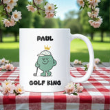 Golf King Mug, Funny Golf Gift for Him, Boyfriend or Husband Golf Lover Mug, Father’s Day Gift, Golf Player Present, Christmas Golf Lover