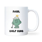 Golf King Mug, Funny Golf Gift for Him, Boyfriend or Husband Golf Lover Mug, Father’s Day Gift, Golf Player Present, Christmas Golf Lover