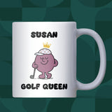 Golf Queen Mug, Funny Golf Gift for Her, Girlfriend or Wife Golf Lover Mug, Mother’s Day Gift, Golf Player Present for Christmas