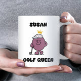 Golf Queen Mug, Funny Golf Gift for Her, Girlfriend or Wife Golf Lover Mug, Mother’s Day Gift, Golf Player Present for Christmas